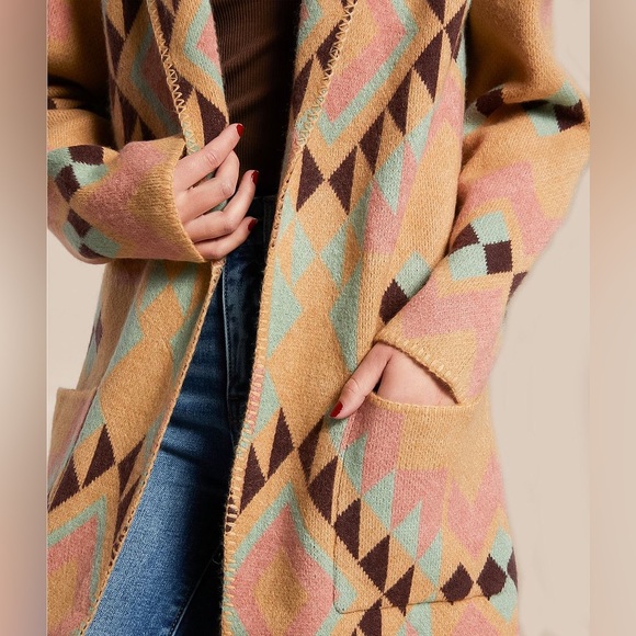 Ariat Multicolor Geometric Cardigan - Picture 2 of 8